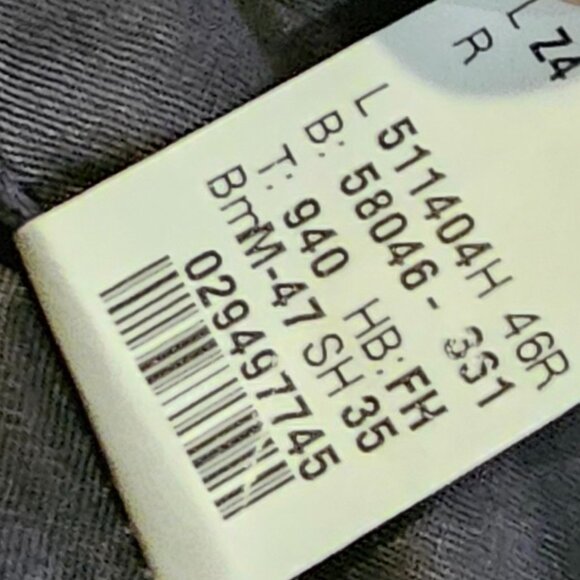 Ralph Lauren 100% Wool Gray Striped Made in Canada Suit 46R X 38W - Picture 13 of 13